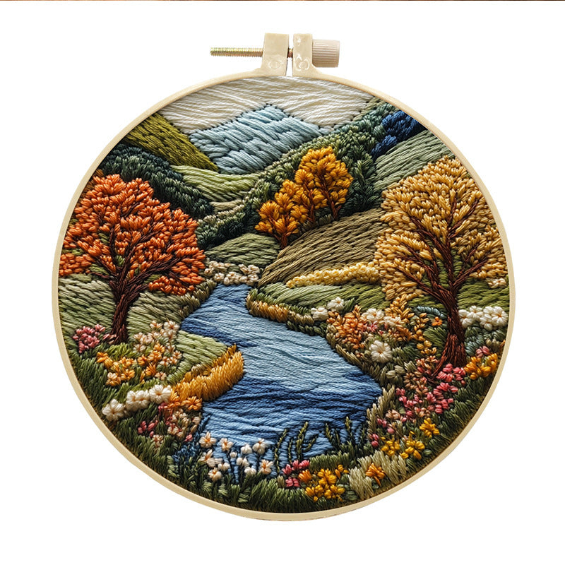 DIY embroidery handmade cloth art material kit — view 12