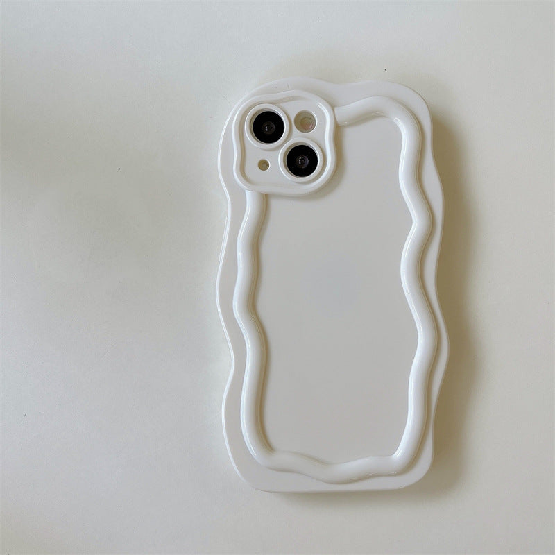 Solid color cloud shaped 3D phone case — view 3