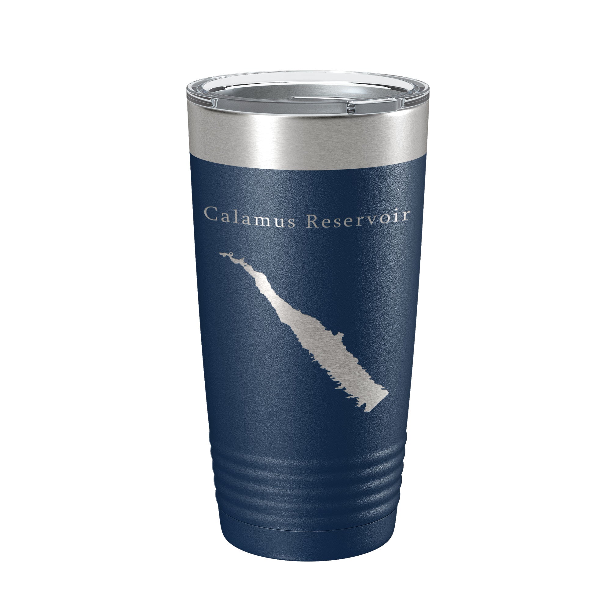 Calamus Reservoir Tumbler Lake Map Travel Mug Insulated Laser Engraved Coffee Cup Nebraska 20 oz-2