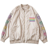 Baseball Jacket Men Colorful Heart Letter Embroidery Patchwork Bomber Coats Spring Fashion College Style Streetwear Men