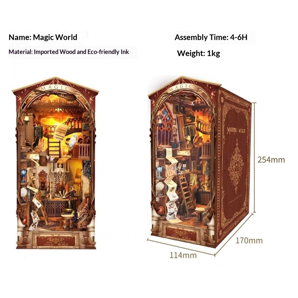 Handmade DIY cottage bookend miniature bookstore kit — view 8