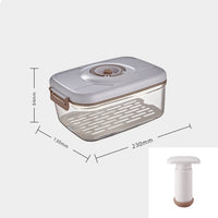 Transparent vacuum food storage container with pump lid — view 5