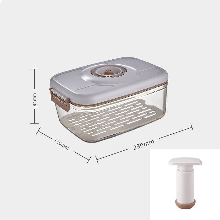 Transparent vacuum food storage container with pump lid — view 5