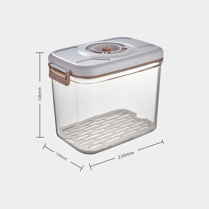 Transparent vacuum food storage container with pump lid — view 11