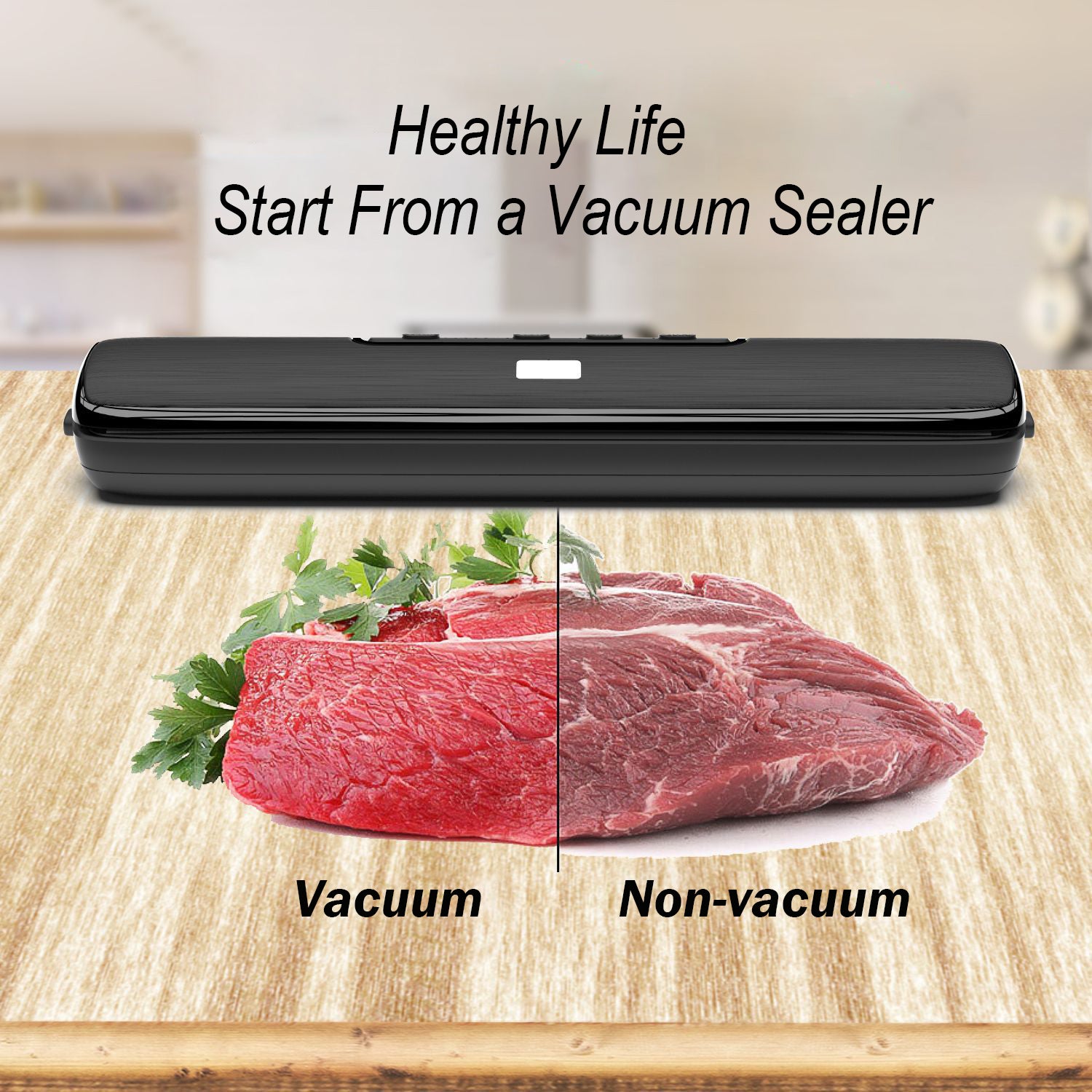 Household vacuum food sealer machine with sealing bags — view 5