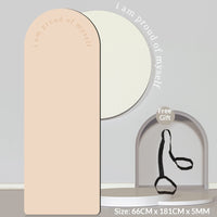 Natural rubber anti slip professional yoga mat rolled out — view 2