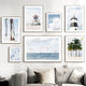 Ocean Beach Palm Tree Barca A Vela Tavola Da Surf Torre Paesaggio Wall Art Canvas Painting