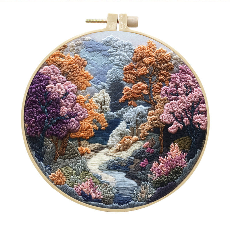 DIY embroidery handmade cloth art material kit — view 15