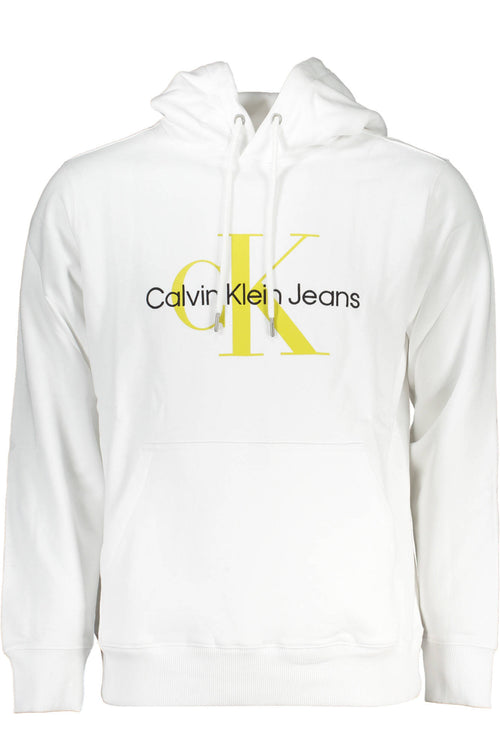 CALVIN KLEIN MEN'S WHITE ZIPLESS SWEATSHIRT