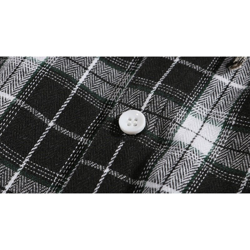 Yellow Plaid Streetwear Overshirt