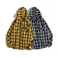 Yellow Plaid Streetwear Overshirt