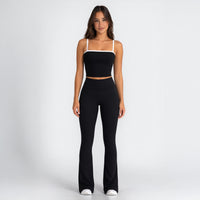 4014 - Women's Contrast Square Athletic Tank