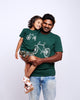 Cotton Twining T-shirt for Family – Printed Drawn (Cycle)