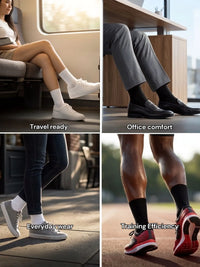 Air Garb White Crew Socks for Men & Women - Cushion Breathable – Pack of 3