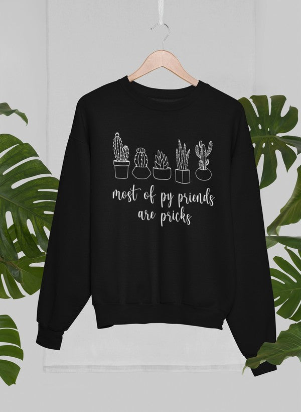 "Most Of My Friends Are Pricks" Graphic Sweatshirt