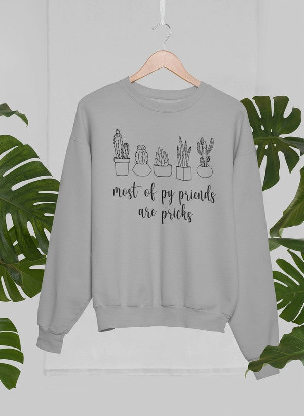 "Most Of My Friends Are Pricks" Graphic Sweatshirt