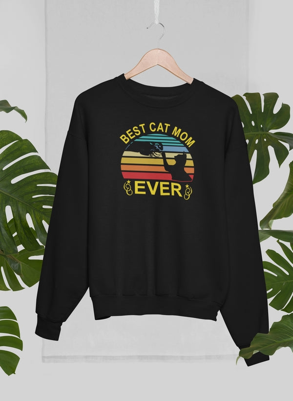 "Best Cat Mom Ever" Graphic Sweatshirt