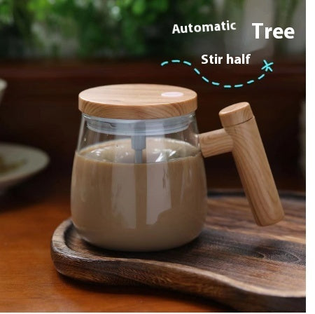 Rechargeable electric stirring ceramic coffee mug in modern matte finish — view 8