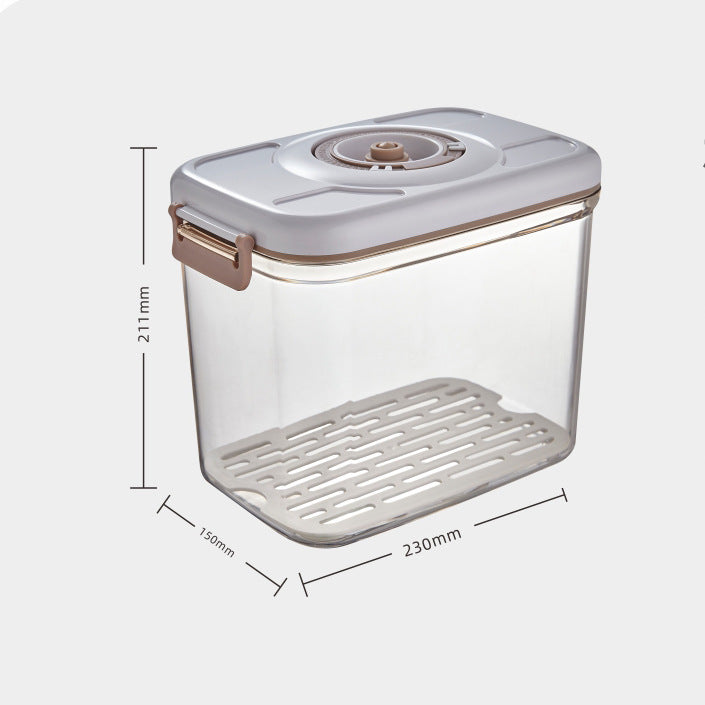 Transparent vacuum food storage container with pump lid — view 13