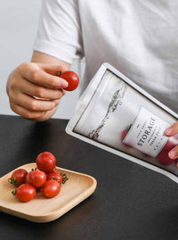 Reusable silicone ziplock food storage bags in cup shape — view 2