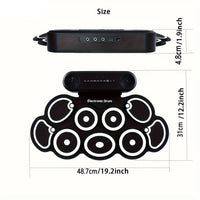 Electronic Drum Set with 9 Pads & Speakers-1