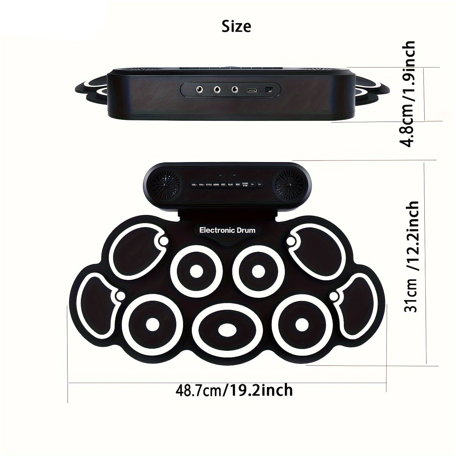 Electronic Drum Set with 9 Pads & Speakers-1