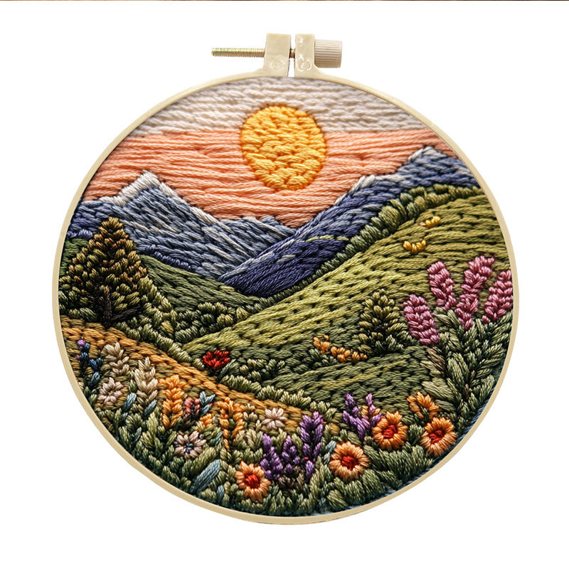 DIY embroidery handmade cloth art material kit — view 2