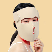 Red LED light therapy face mask for at home skincare