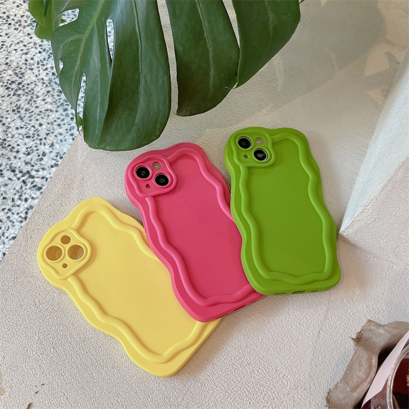 Solid color cloud shaped 3D phone case