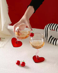 Heart Wine Glass Set-3