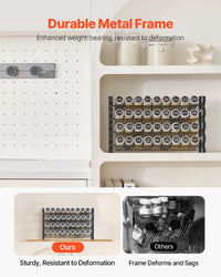 Expandable spice rack organizer for kitchen cabinet and countertop — view 5