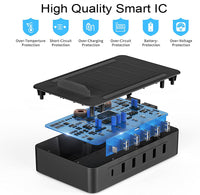 Desktop multi port USB fast charging station dock — view 2
