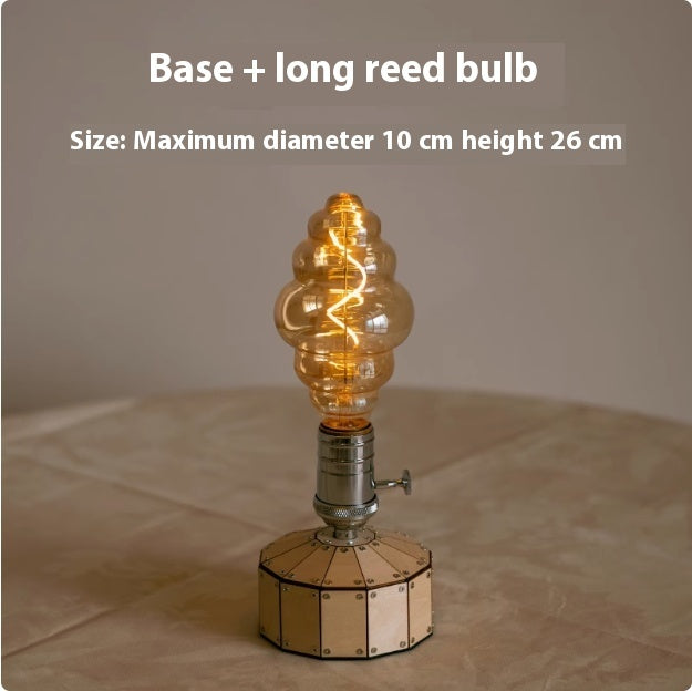 Retro bedside ambient bedroom lamp with warm glow — view 11
