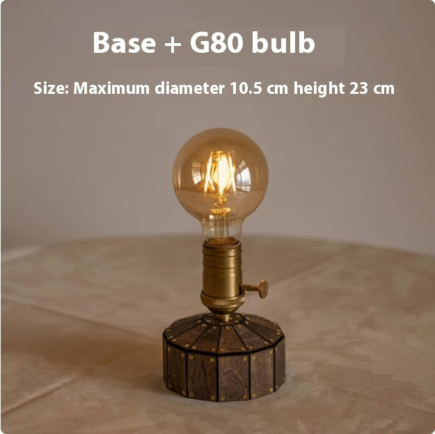 Retro bedside ambient bedroom lamp with warm glow — view 2