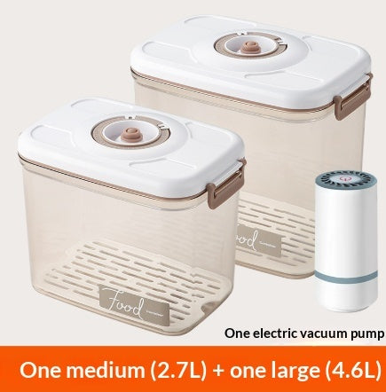 Transparent vacuum food storage container with pump lid — view 8