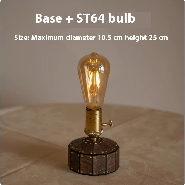 Retro bedside ambient bedroom lamp with warm glow — view 3