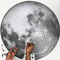 Earth moon and rainbow gradient circular jigsaw puzzles — view 5