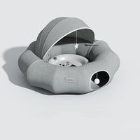 Foldable donut shape cat tunnel and crawl shelter — view 2