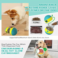 Adjustable treat dispenser IQ puzzle dog toy — view 5
