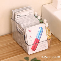 Acrylic cosmetic and mask storage drawer organizer — view 2