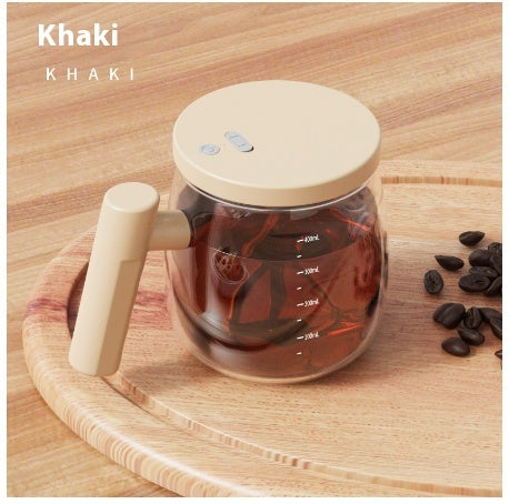 Rechargeable electric stirring ceramic coffee mug in modern matte finish — view 7
