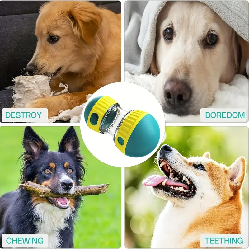 Adjustable treat dispenser IQ puzzle dog toy — view 4