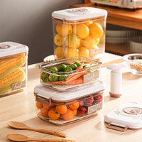 Transparent vacuum food storage container with pump lid — view 4