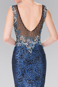 Beads Embroidered Sequin Long Dress