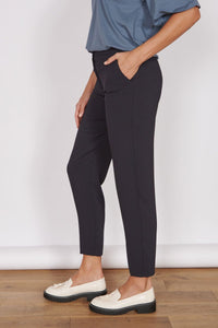 Fran Black Tapered Leg Tailored Trousers