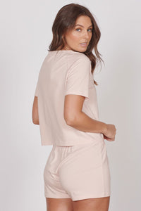 Jessie Pink Jersey Short Pyjama Set