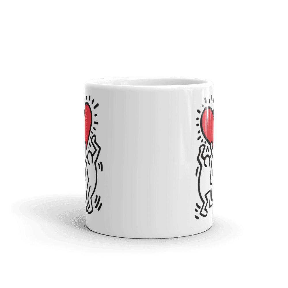 Street Art Heart Print Mug