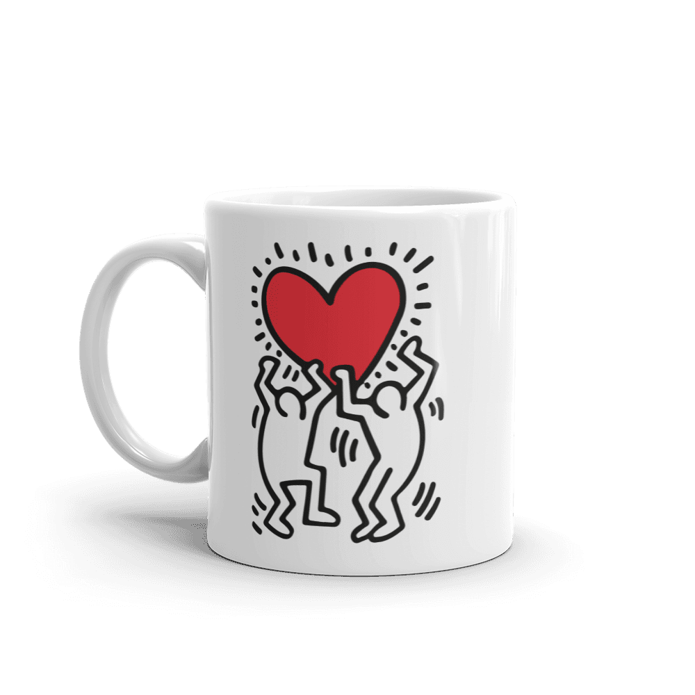 Street Art Heart Print Mug