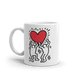 Street Art Heart Print Mug