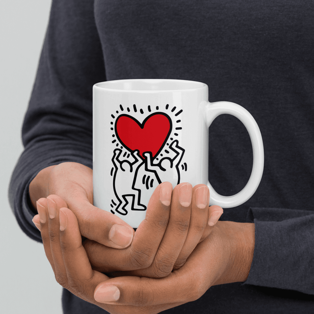 Street Art Heart Print Mug